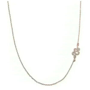 Stella & Dot “Sidewinder” Rhinestone Snake Pendant Gold Tone Chain 16”